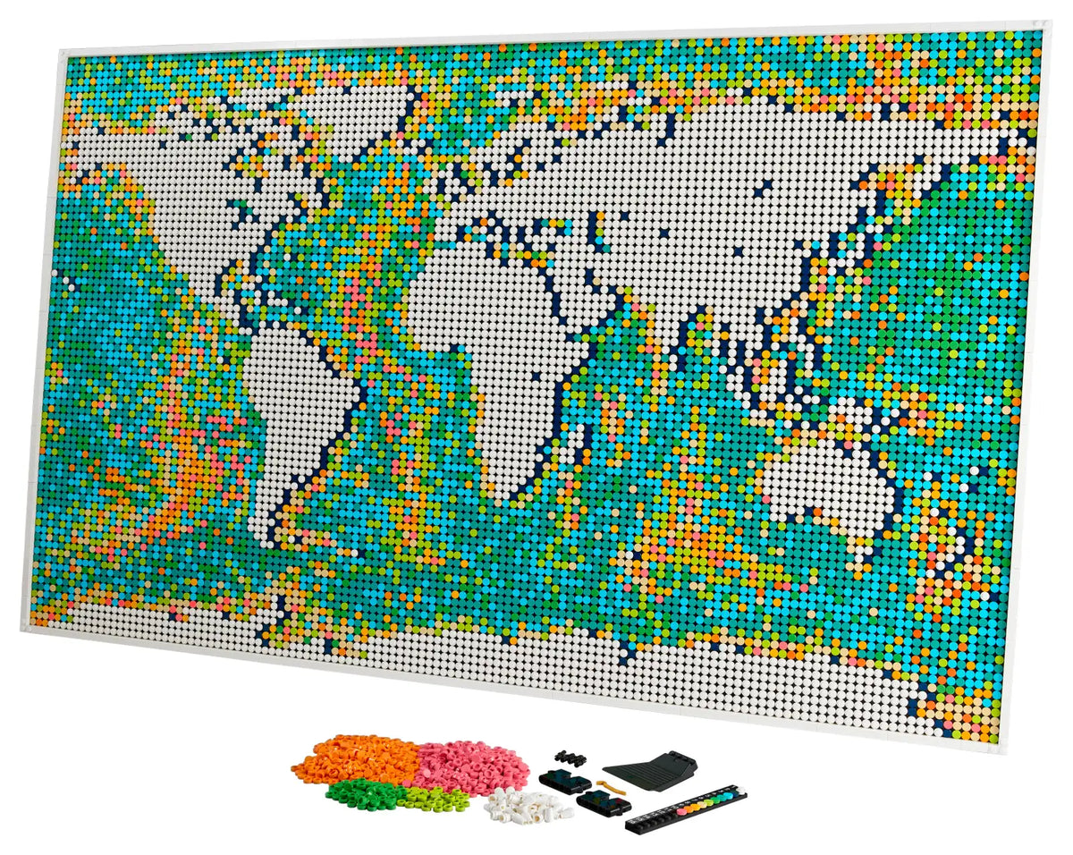 LEGO Art World Map Wall Decor Building Kit 31203-Bricking Lebanon