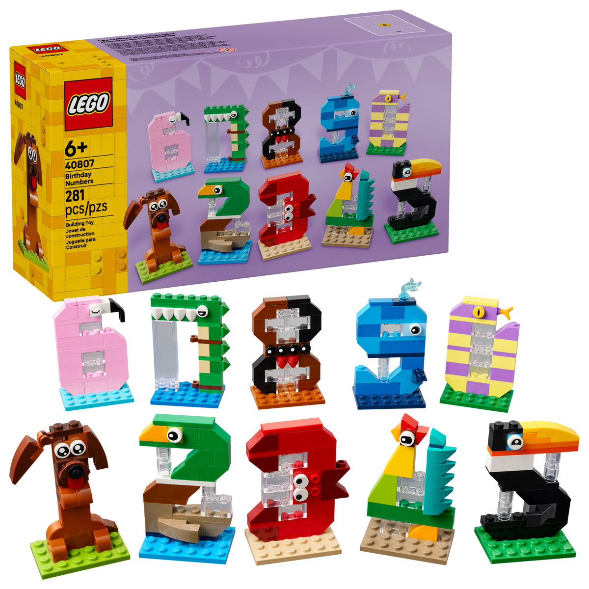 LEGO Birthday Numbers with 10 Animal Learning Toys 40807-Bricking Lebanon