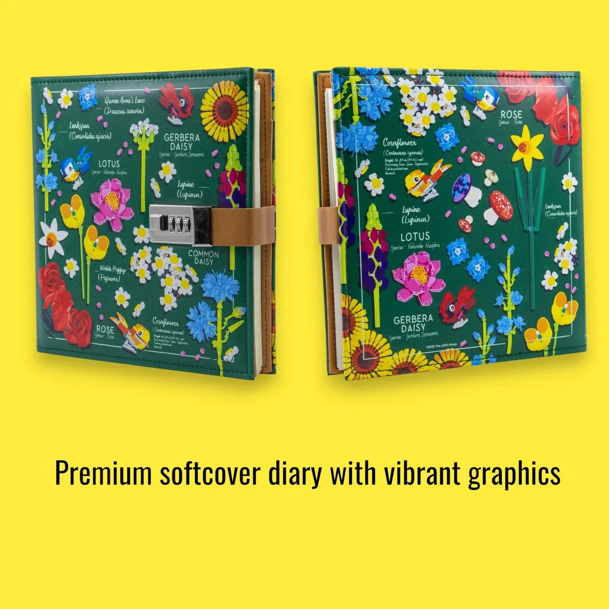 LEGO Botanical Combination Lock Diary Set with Bullet Pages 53598-Bricking Lebanon