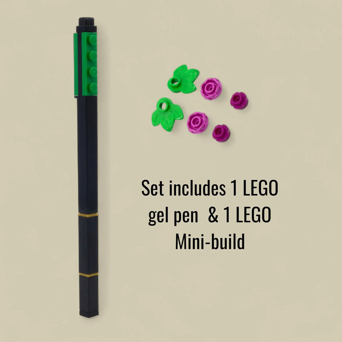 LEGO Botanical Gel Pen Purple Flower Stationery Set 53668-Bricking Lebanon