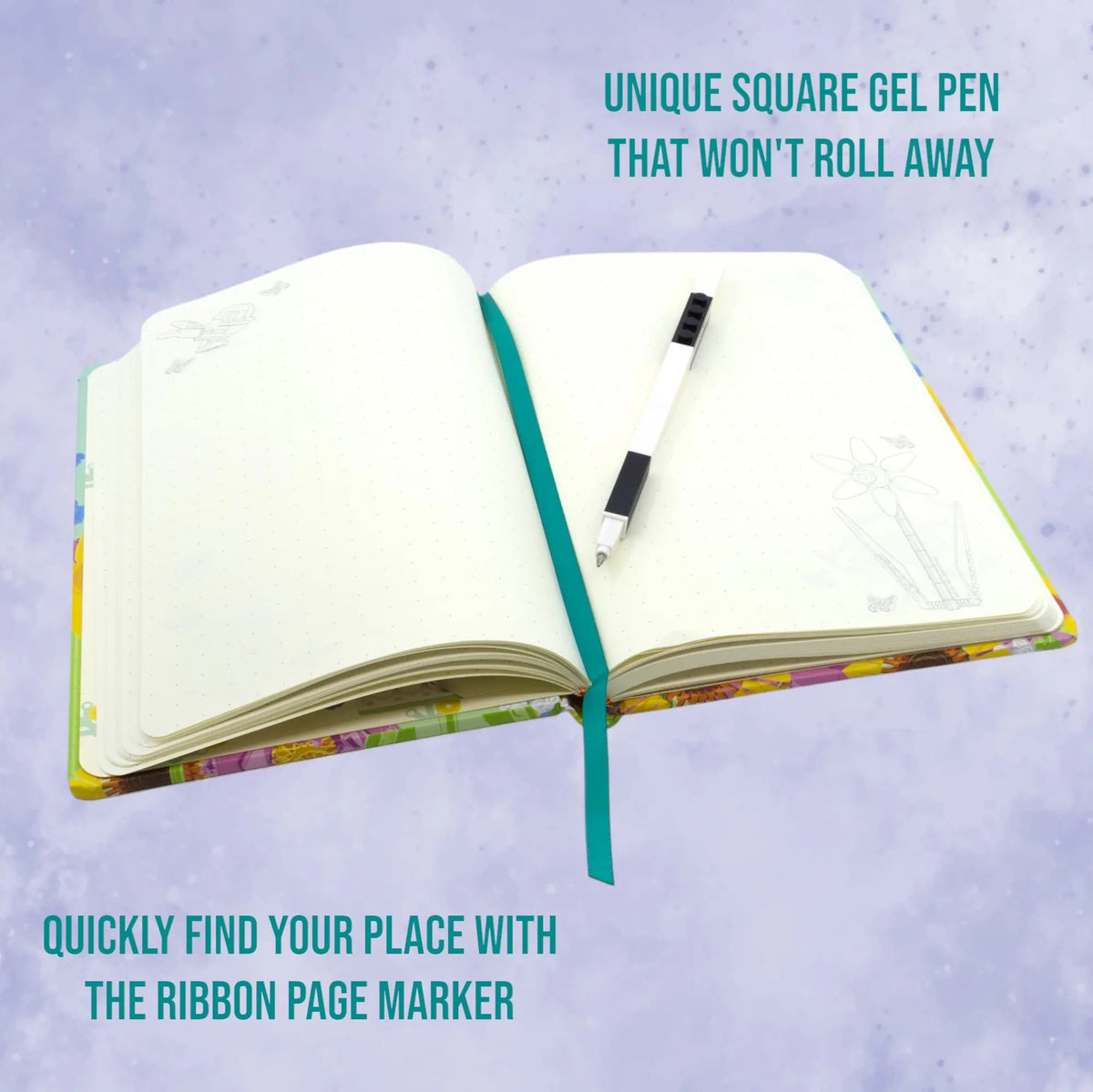 LEGO Botanical Reclaim and Recycle Dotted Notebook with Gel Pen 53502-Bricking Lebanon