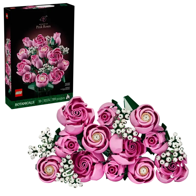 LEGO Botanicals Bouquet of Pink Roses 10374-Bricking Lebanon