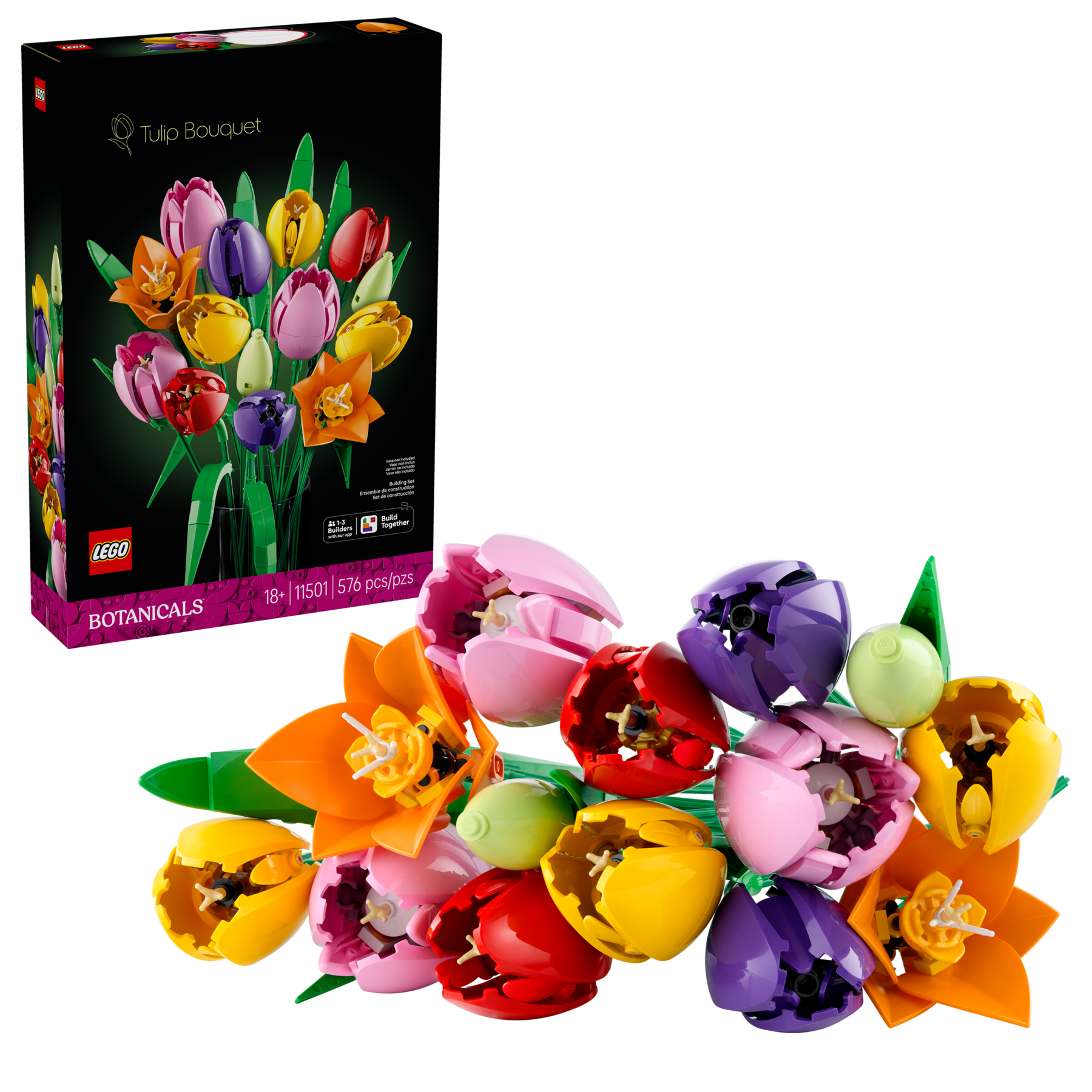 LEGO Botanicals Collection Tulip Bouquet 11501 Lifelike Flower Building Set for Adults-Lego / Botanicals-Bricking Lebanon