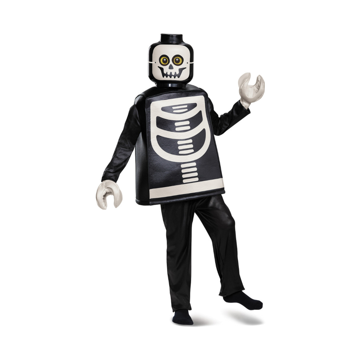 LEGO Boy's Deluxe LEGO Skeleton Costume DC18268-S-Bricking Lebanon