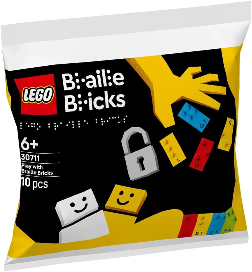 LEGO Braille Bricks Set Interactive Tactile 10 Pieces Ages 6+