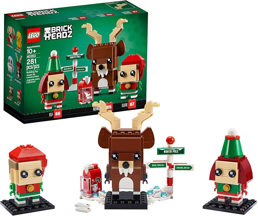 LEGO BrickHeadz Reindeer, Elf and Elfie 40353-Bricking Lebanon