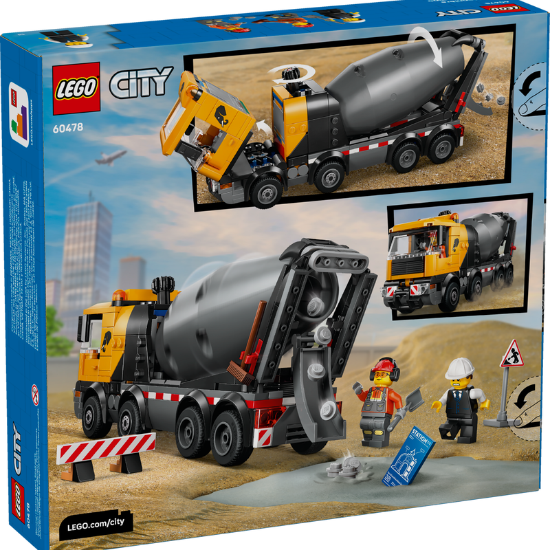 LEGO City Cement Mixer 60478 Construction Truck Building Toy Set-Lego / City-Bricking Lebanon