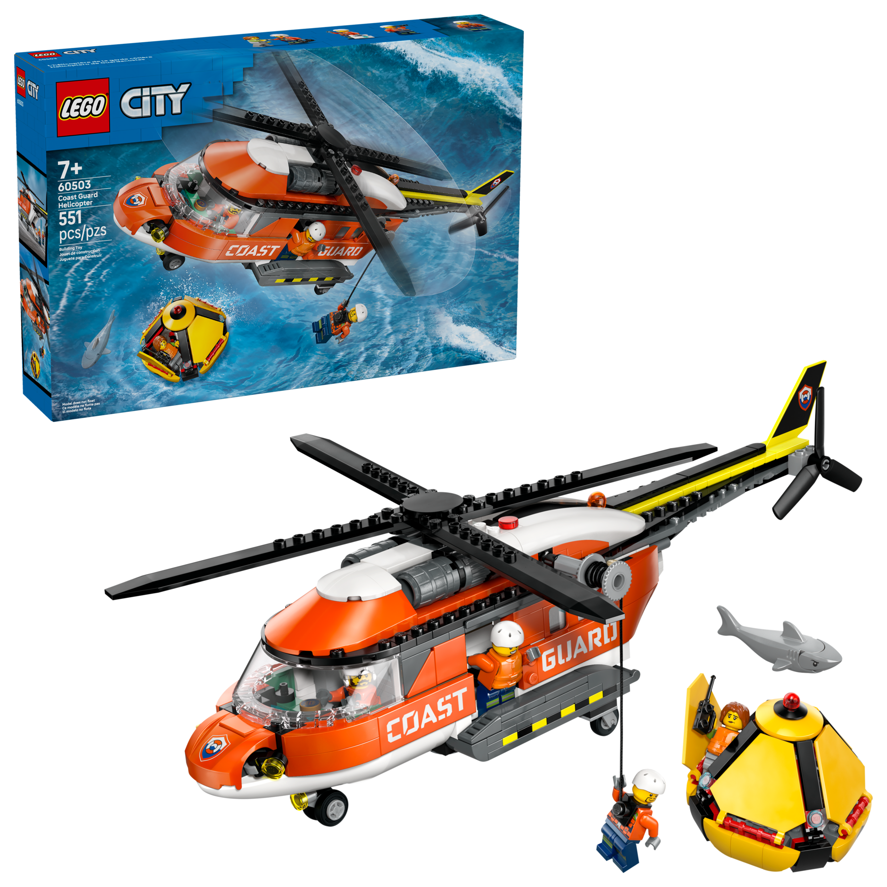 LEGO City Coast Guard Helicopter 60503 Search and Rescue Set-Lego / City-Bricking Lebanon