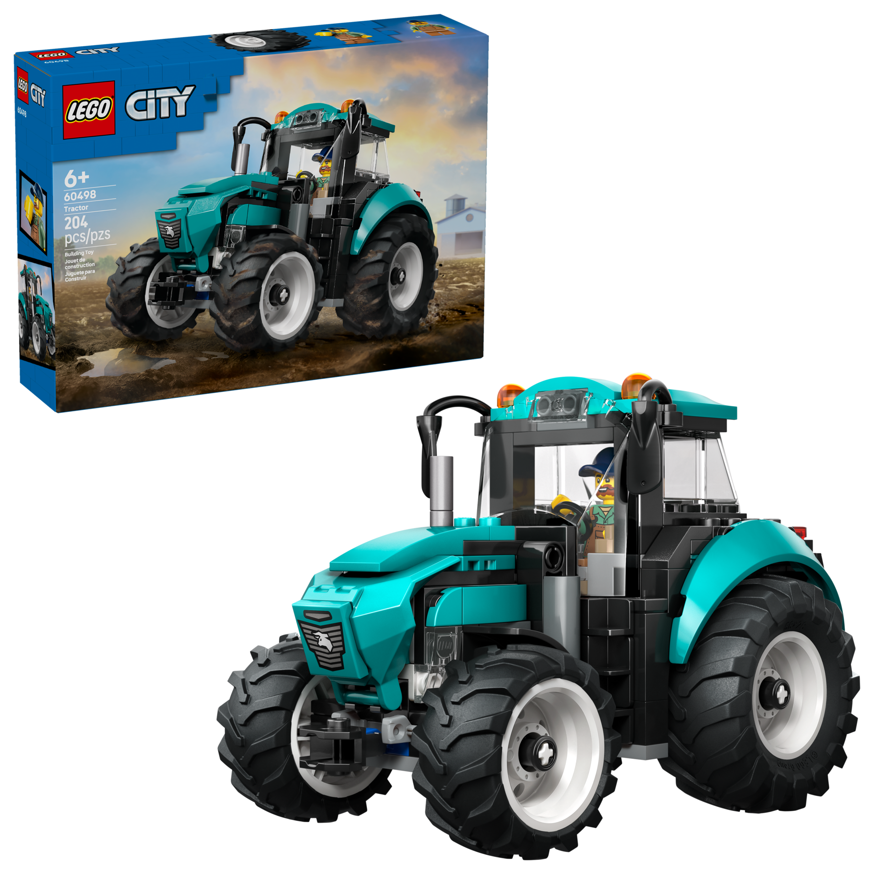 LEGO City Farm Tractor Building Toy Set for Kids 6+-Lego / City-Bricking Lebanon