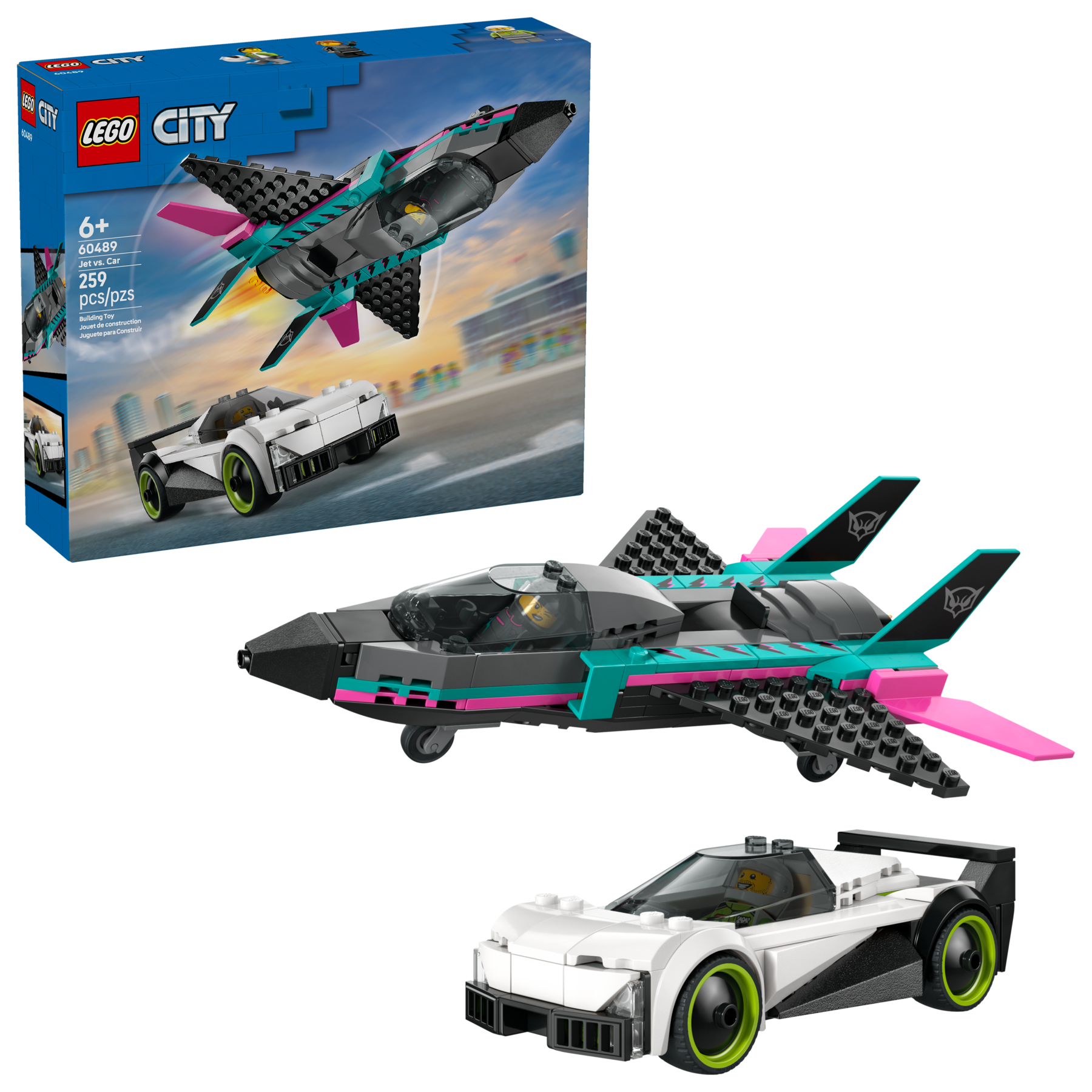 LEGO City Jet vs Car 60489 Supersonic Plane and Supercar Toy-Lego / City-Bricking Lebanon