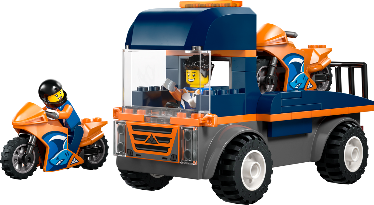 LEGO City Motorcycle Transporter Truck Toy with 2 Racing Bikes 60491-Bricking Lebanon