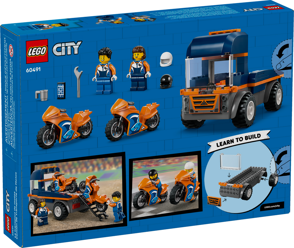 LEGO City Motorcycle Transporter Truck Toy with 2 Racing Bikes-Lego / City-Bricking Lebanon