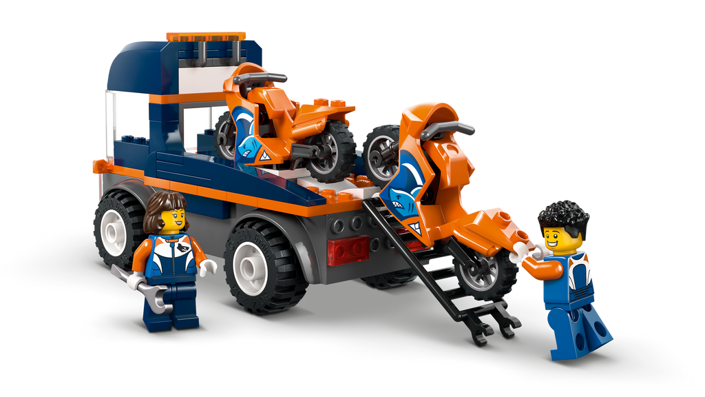 LEGO City Motorcycle Transporter Truck Toy with 2 Racing Bikes-Lego / City-Bricking Lebanon