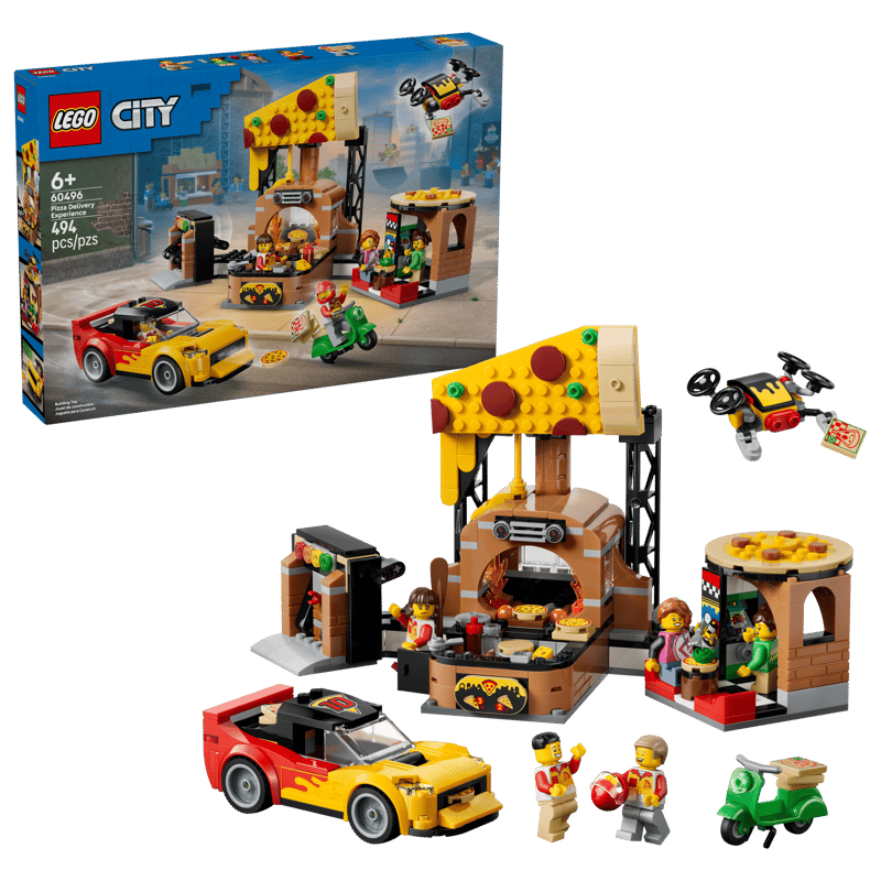 LEGO City Pizza Delivery Experience with Vehicles 60496-Bricking Lebanon