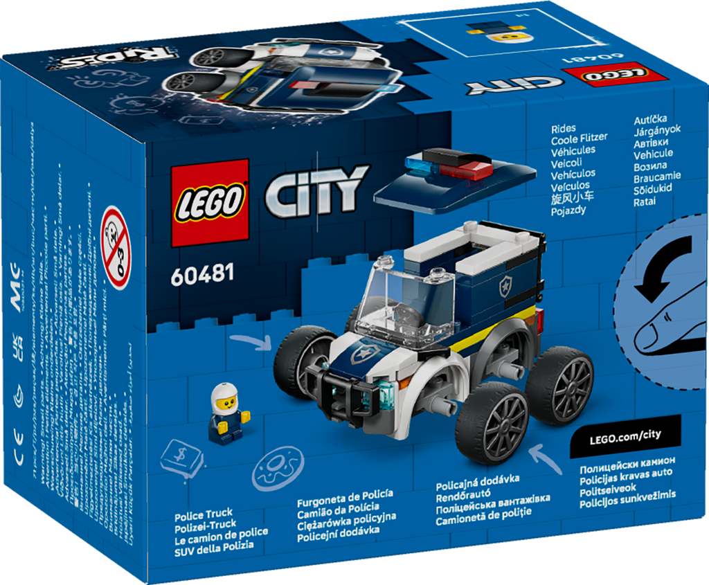 LEGO City Rides - Police Truck 60481 Building Toy for Kids-Lego / City-Bricking Lebanon