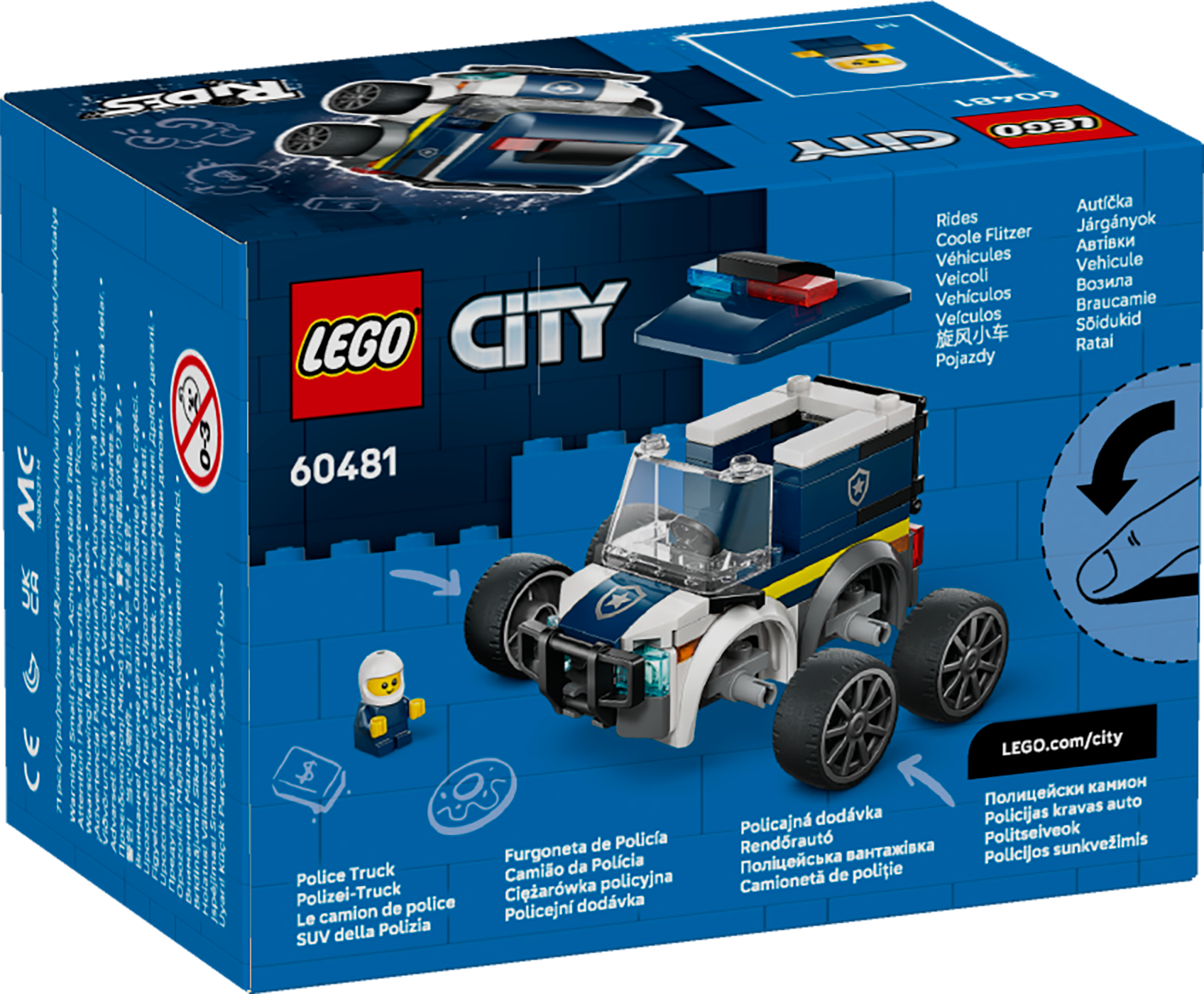 LEGO City Rides - Police Truck 60481 Building Toy for Kids-Lego / City-Bricking Lebanon