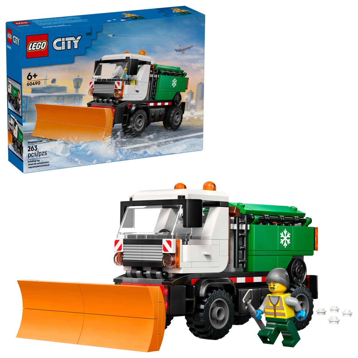 LEGO City Snowplow Toy Truck with Salt Spreader 60490-Bricking Lebanon