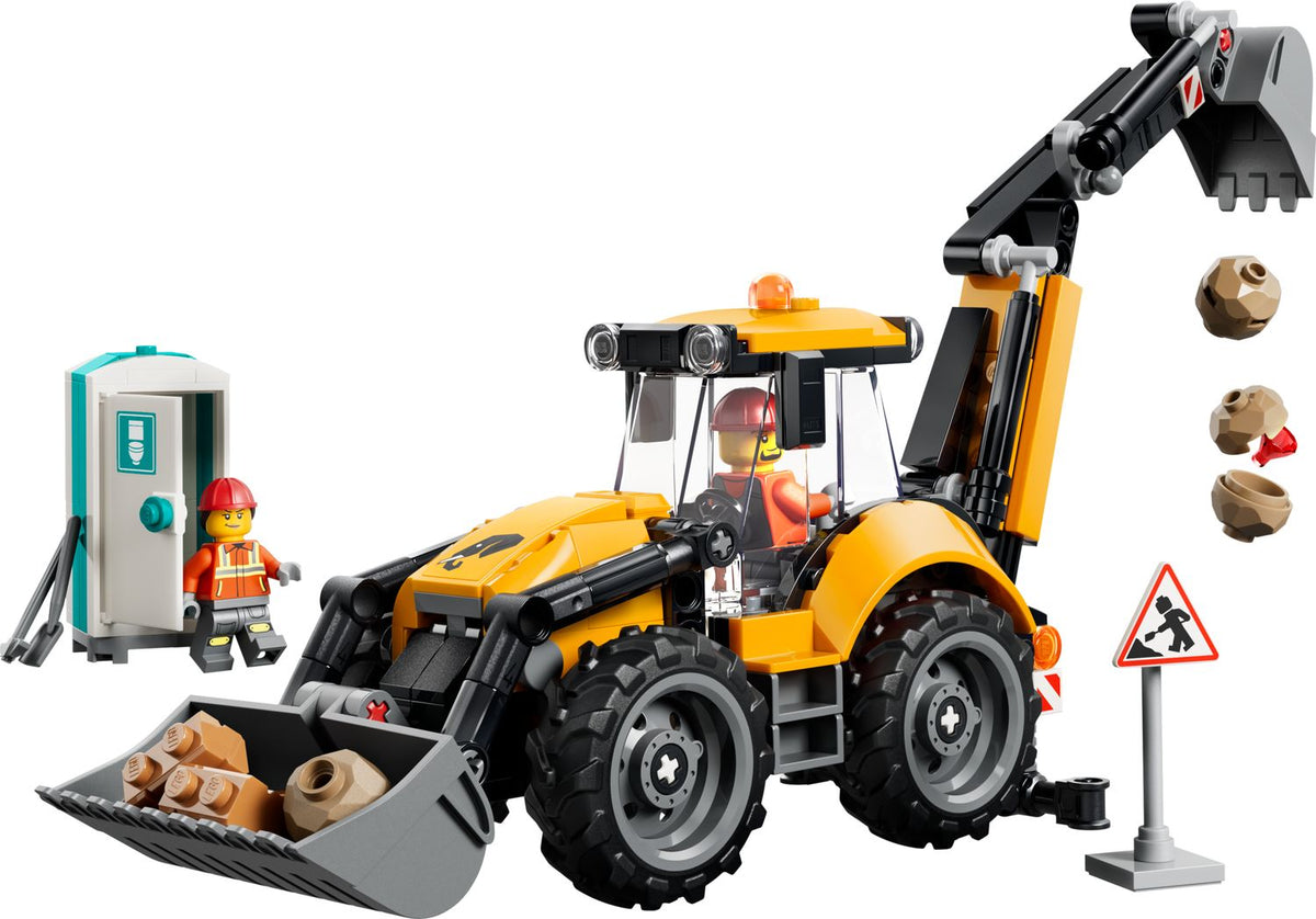 LEGO City Yellow Backhoe Loader 60480-Bricking Lebanon