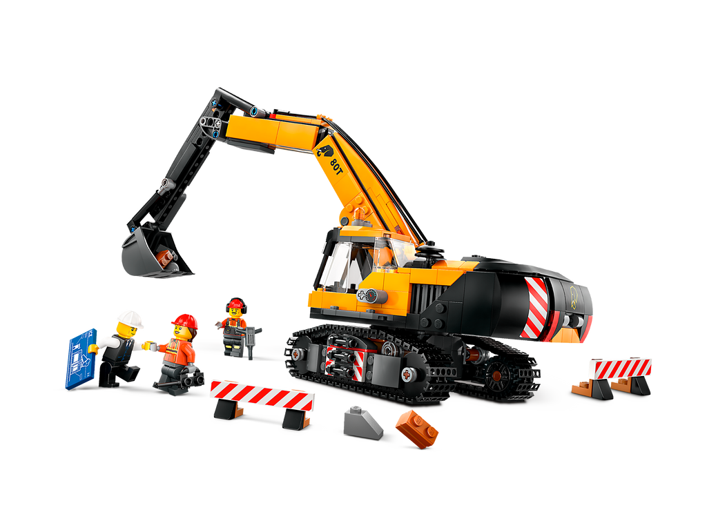LEGO City Yellow Construction Excavator 60420-Bricking Lebanon