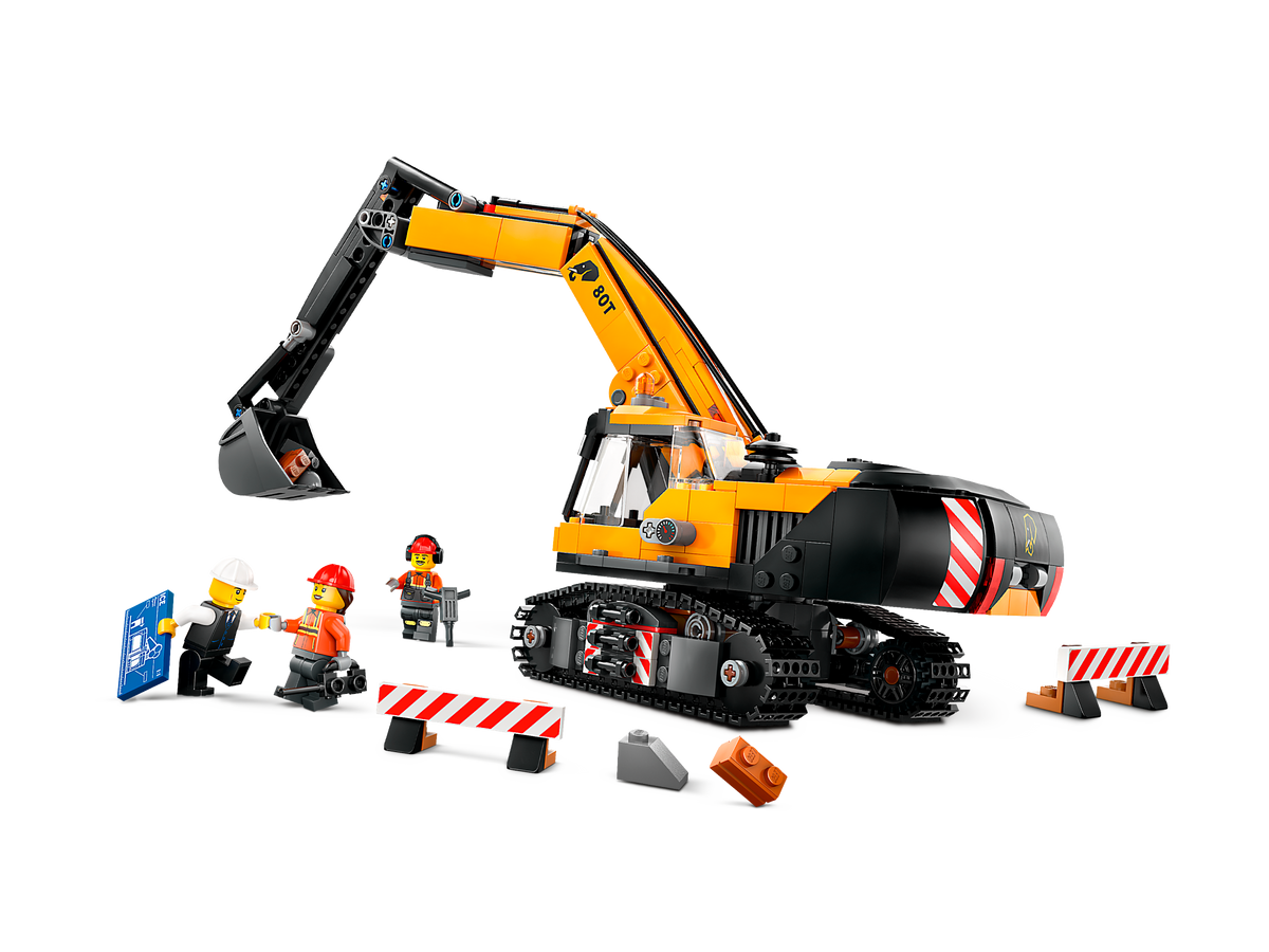 LEGO City Yellow Construction Excavator 60420-Bricking Lebanon
