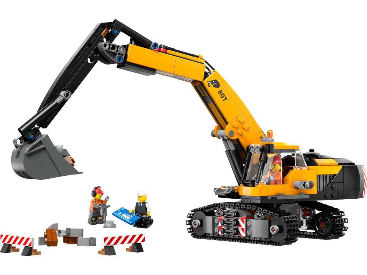 LEGO City Yellow Construction Excavator 60420-Bricking Lebanon