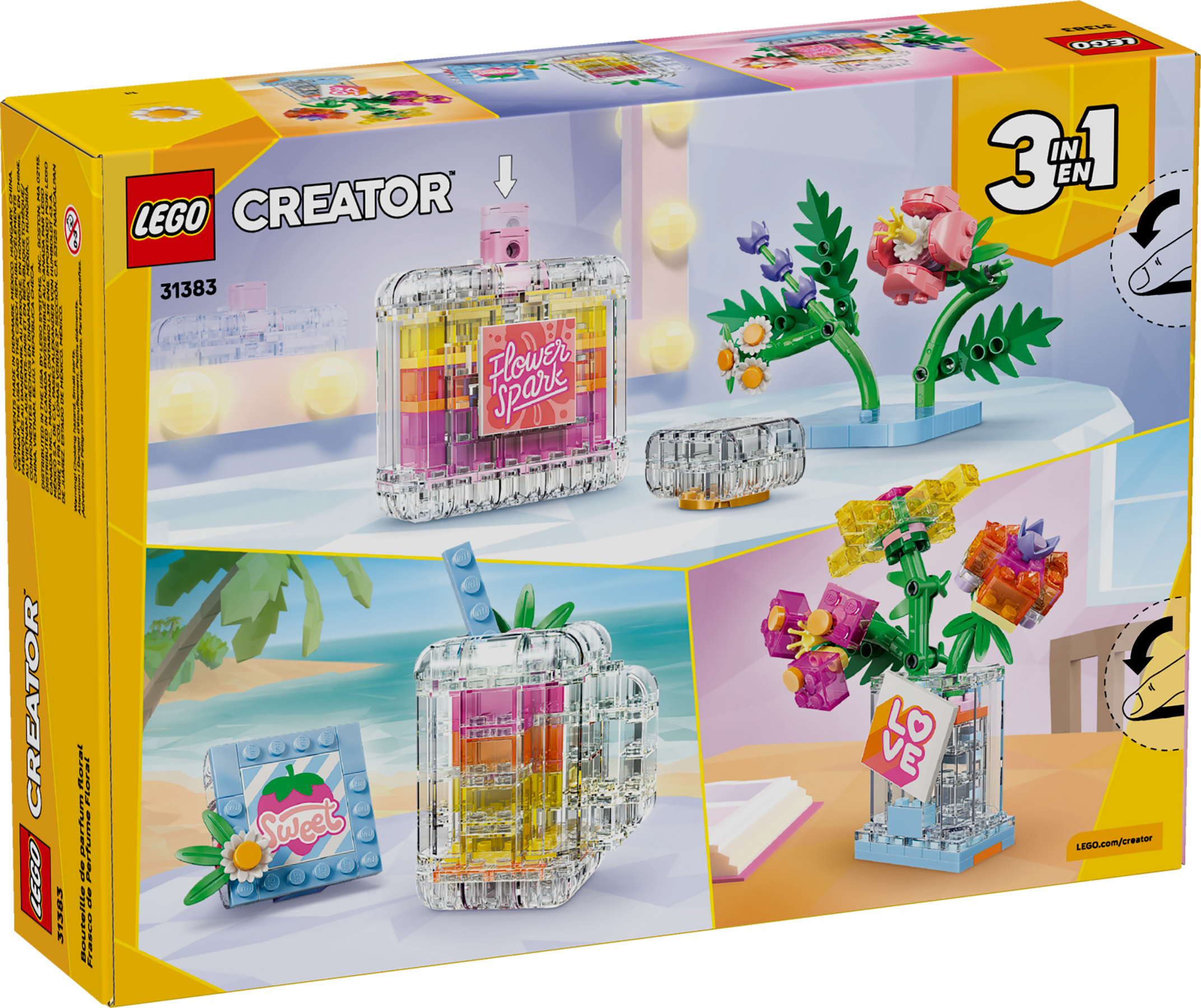 LEGO Creator 3 in 1 Floral Decor Perfume Bottle 31383