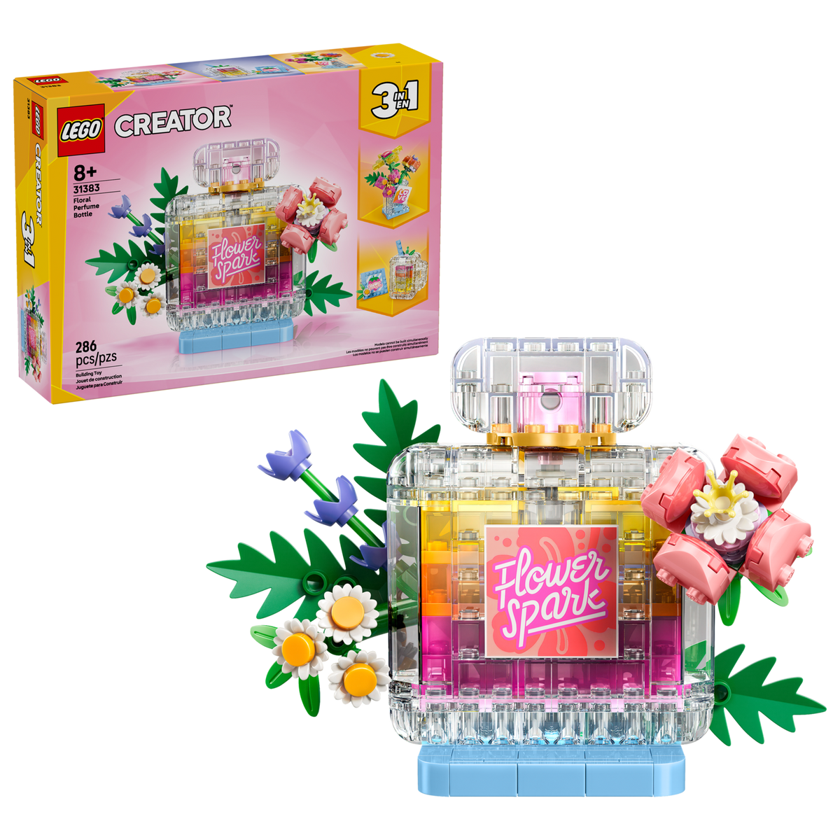 LEGO Creator 3-in-1 Floral Decor Perfume Bottle 31383-Bricking Lebanon