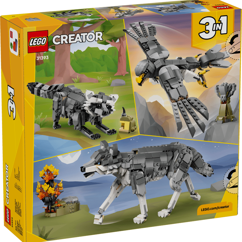 LEGO Creator 3-in-1 Forest Animals Gray Wolf 31393