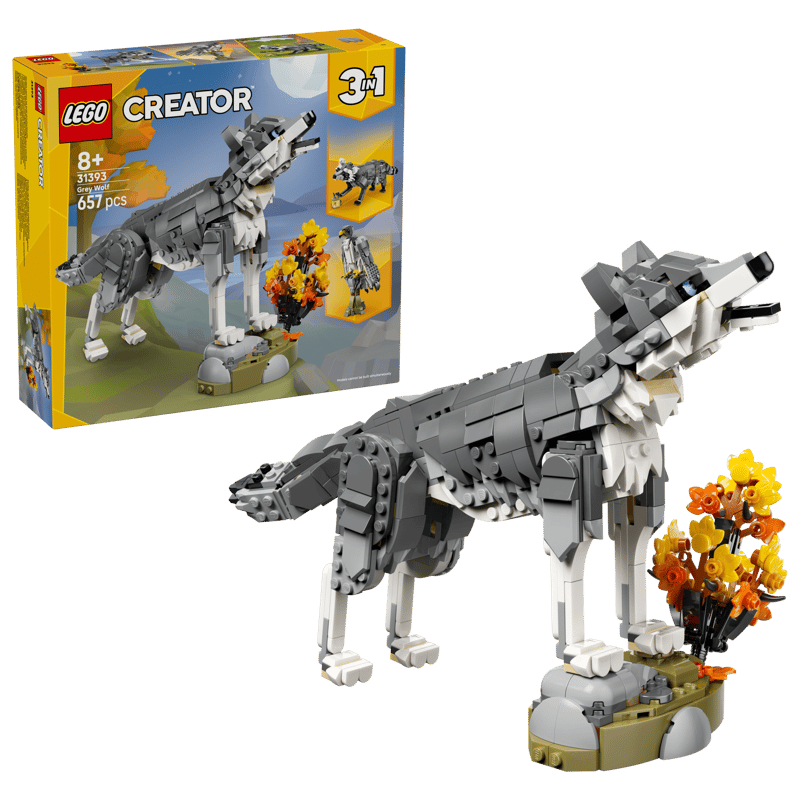 LEGO Creator 3-in-1 Forest Animals Gray Wolf 31393