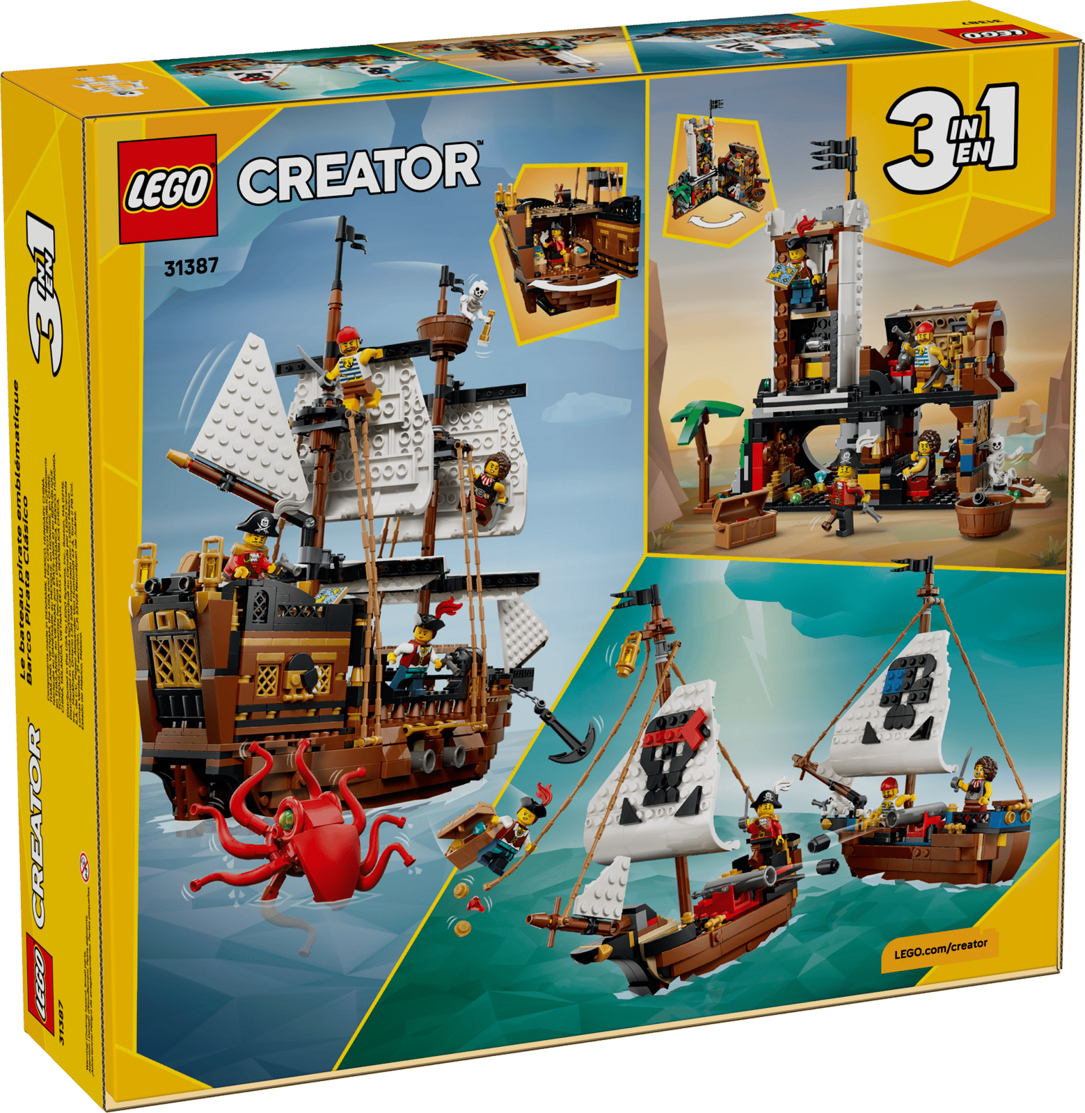 LEGO Creator 3‑in‑1 Iconic Pirate Ship 31387