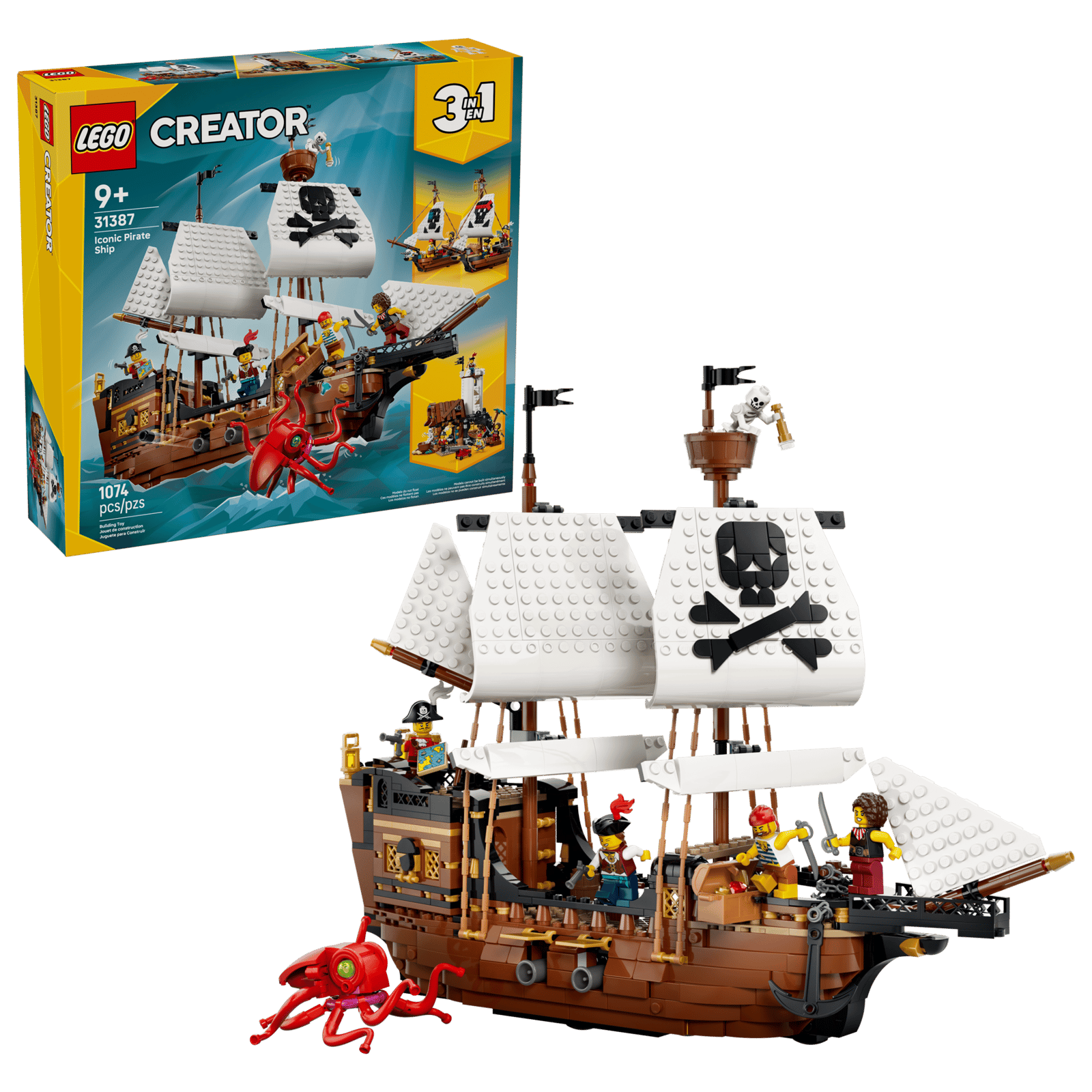 LEGO Creator 3‑in‑1 Iconic Pirate Ship 31387