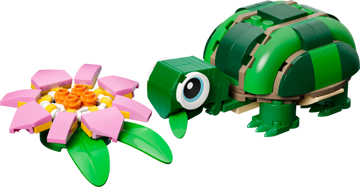 LEGO Creator 3-in-1 Turtle with Water Lily Flower Animal Set 31377-Bricking Lebanon