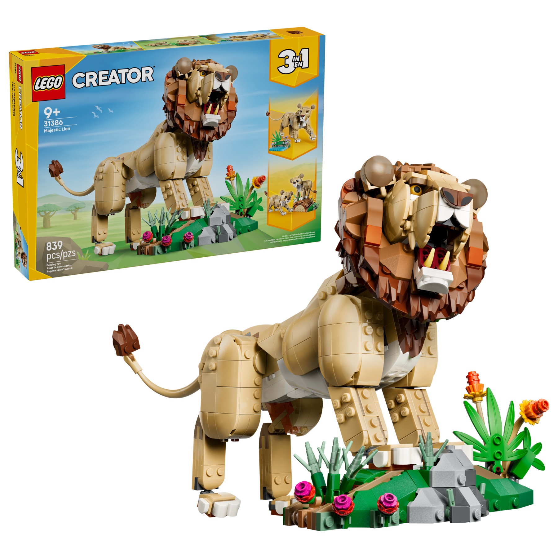 LEGO Creator 3 in 1 Wild Animals: Majestic Lion 31386
