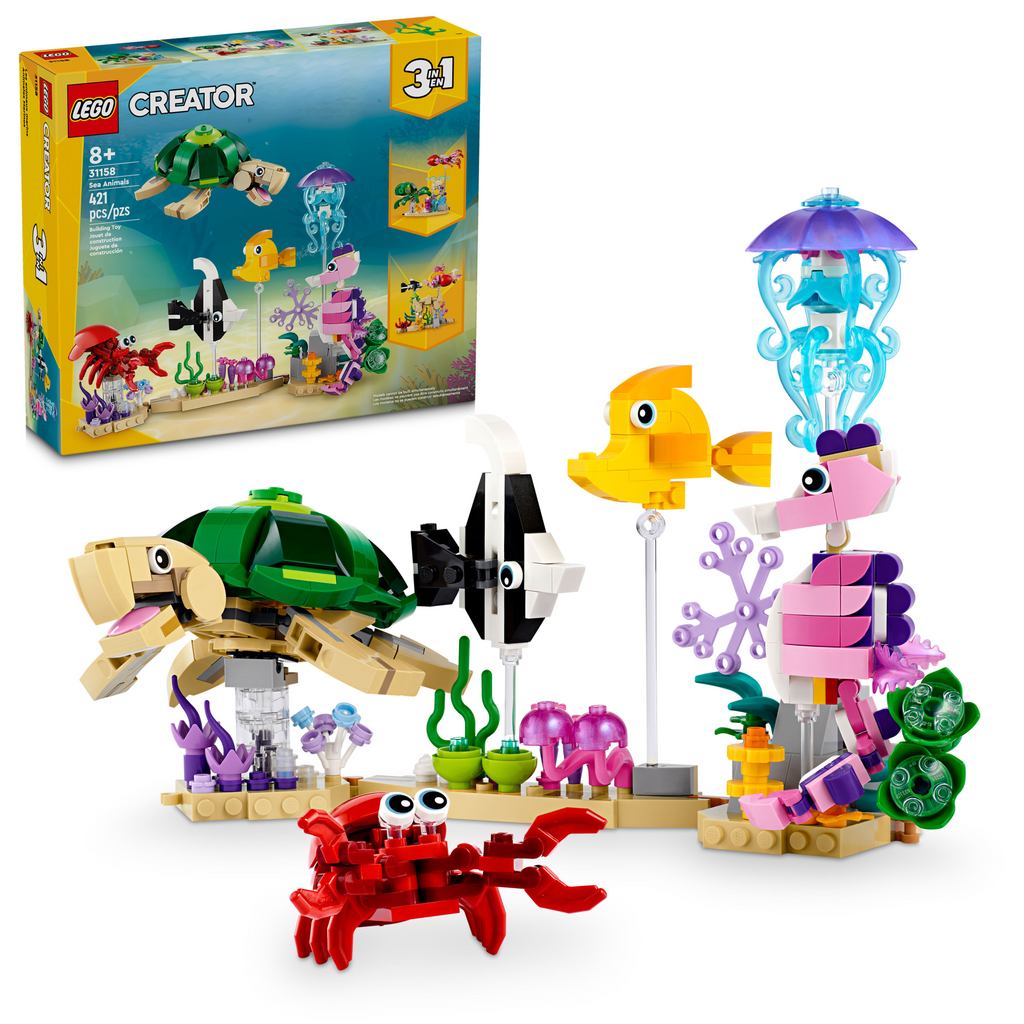 LEGO Creator 3in1 Sea Animals for Kids 31158-Bricking Lebanon