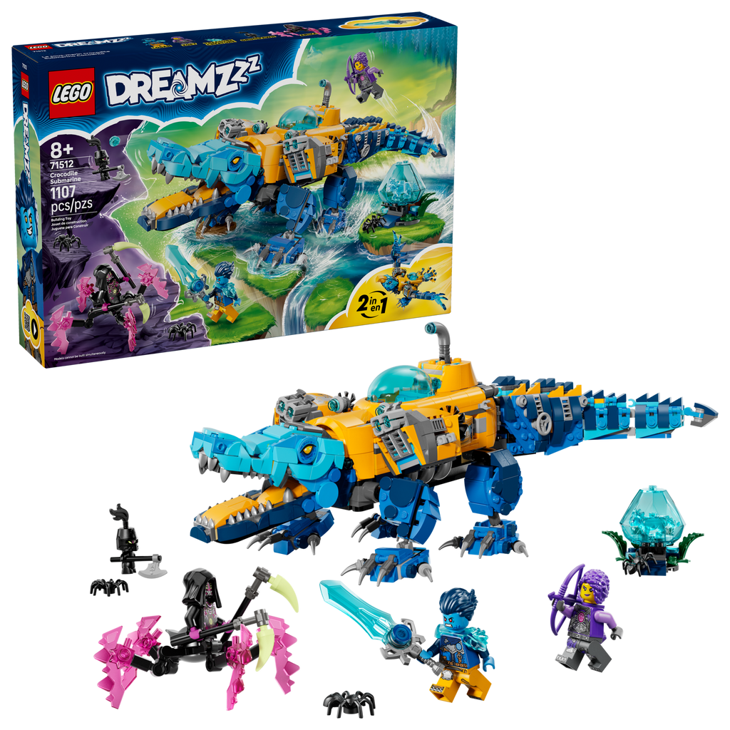 LEGO DREAMZzz Crocodile Submarine 71512 2-in-1 Rebuildable Submarine Toy-Lego / Dreamzzz-Bricking Lebanon