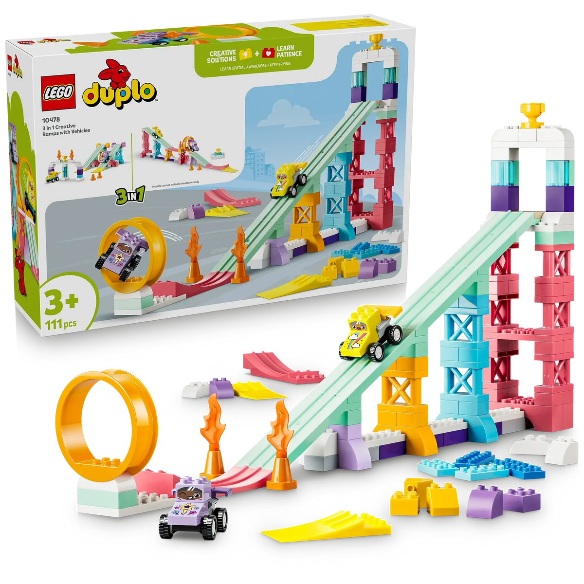 LEGO DUPLO 3-in-1 Creative Ramps with Vehicles 10478-Bricking Lebanon