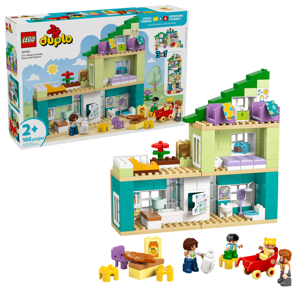 LEGO DUPLO 3-in-1 Modern Family House with Figures 10470-Bricking Lebanon