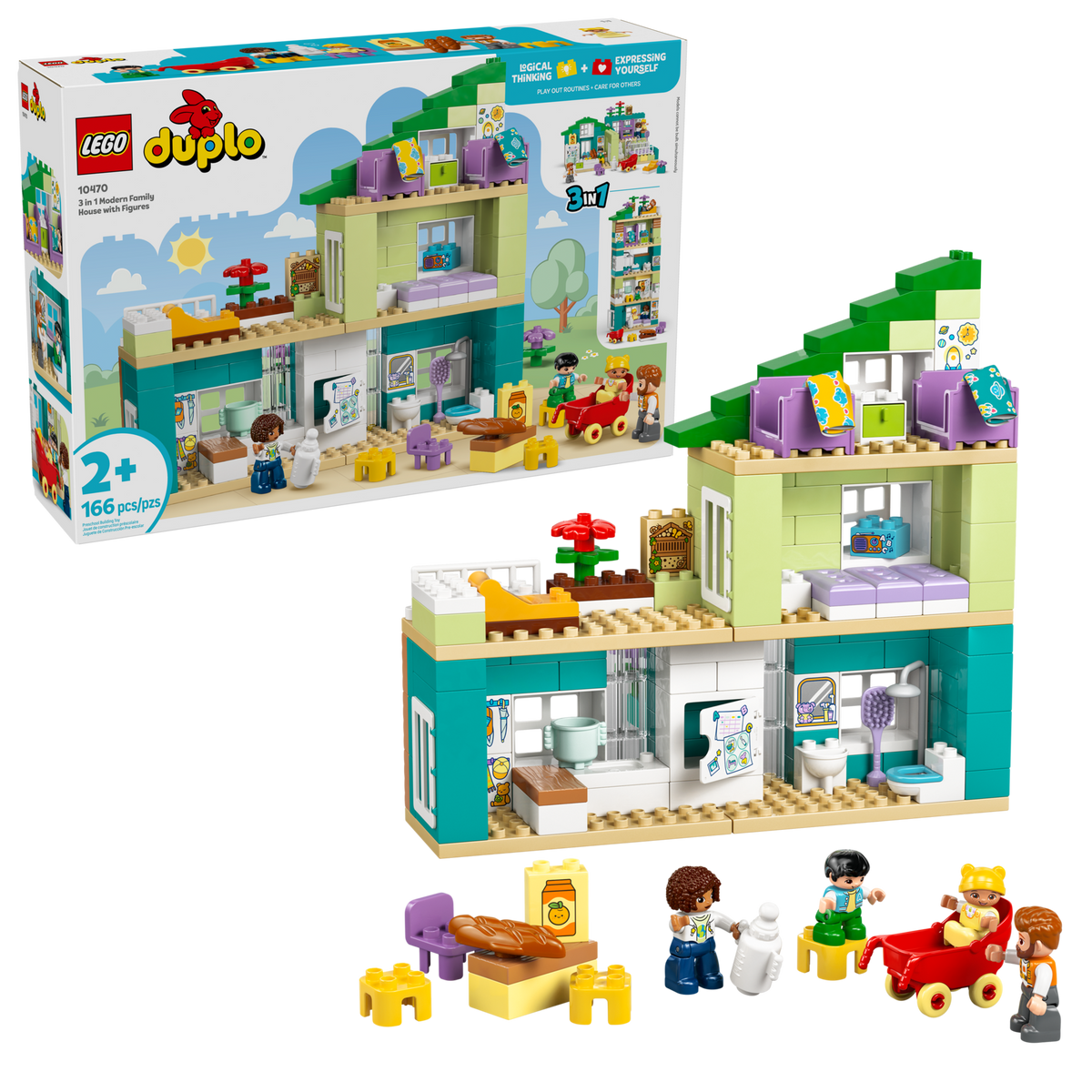 LEGO DUPLO 3-in-1 Modern Family House with Figures 10470-Bricking Lebanon