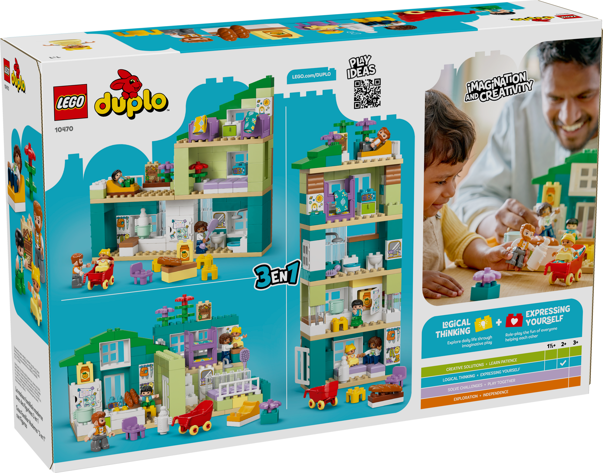 LEGO DUPLO 3-in-1 Modern Family House with Figures 10470-Lego / Duplo-Bricking Lebanon