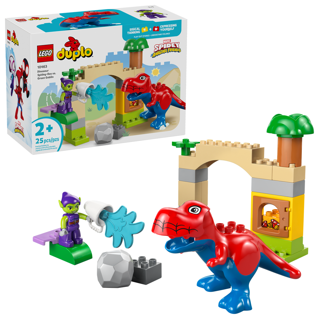 LEGO DUPLO Marvel Dinosaur Spidey-Rex vs Green Goblin Building Set-10463-Bricking Lebanon