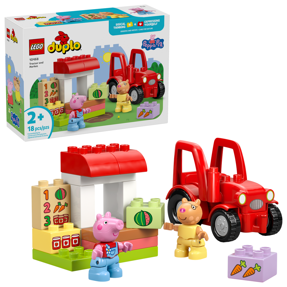 LEGO DUPLO Peppa Pig Tractor and Market Farm 10468-Bricking Lebanon