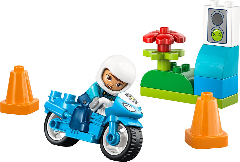 LEGO DUPLO Town Blue Police Motorcycle 10471-Bricking Lebanon