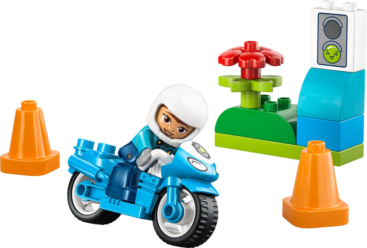 LEGO DUPLO Town Blue Police Motorcycle 10471-Bricking Lebanon