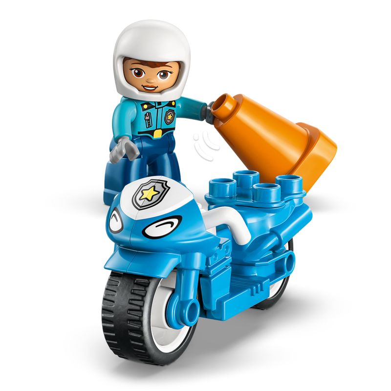 LEGO DUPLO Town Blue Police Motorcycle 10471 Toy For Toddlers-Lego / Duplo-Bricking Lebanon