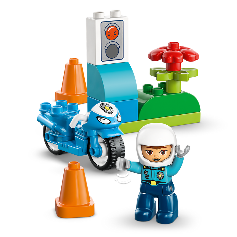 LEGO DUPLO Town Blue Police Motorcycle 10471 Toy For Toddlers-Lego / Duplo-Bricking Lebanon