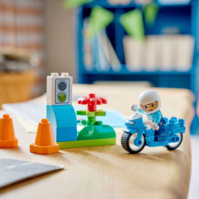 LEGO DUPLO Town Blue Police Motorcycle 10471 Toy For Toddlers-Lego / Duplo-Bricking Lebanon