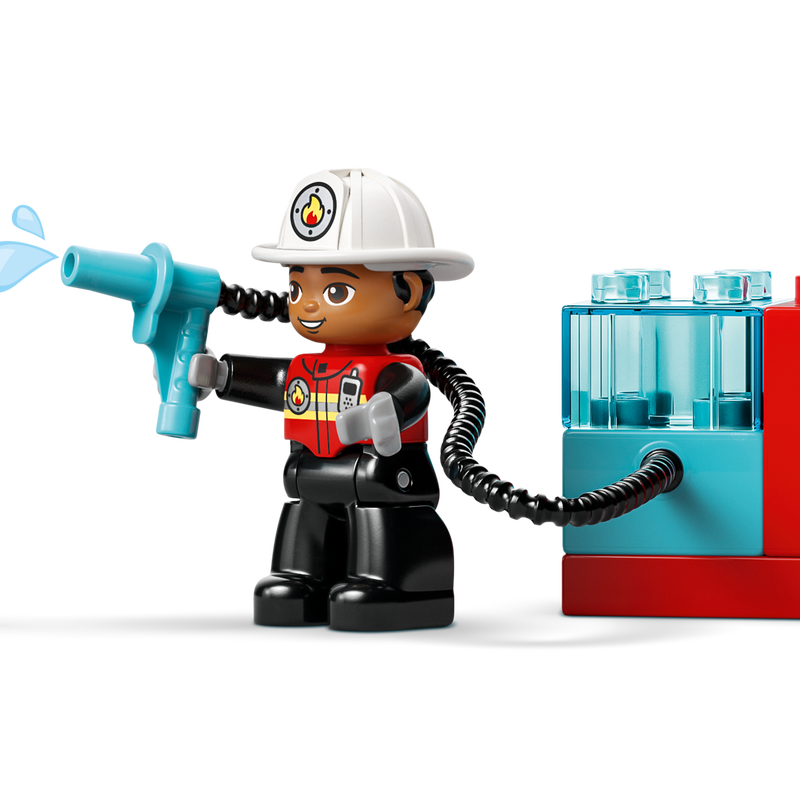 LEGO DUPLO Town Fire Truck with Hose and Firefighter 10473-Bricking Lebanon