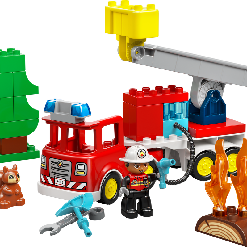 LEGO DUPLO Town Fire Truck with Hose and Firefighter 10473-Bricking Lebanon