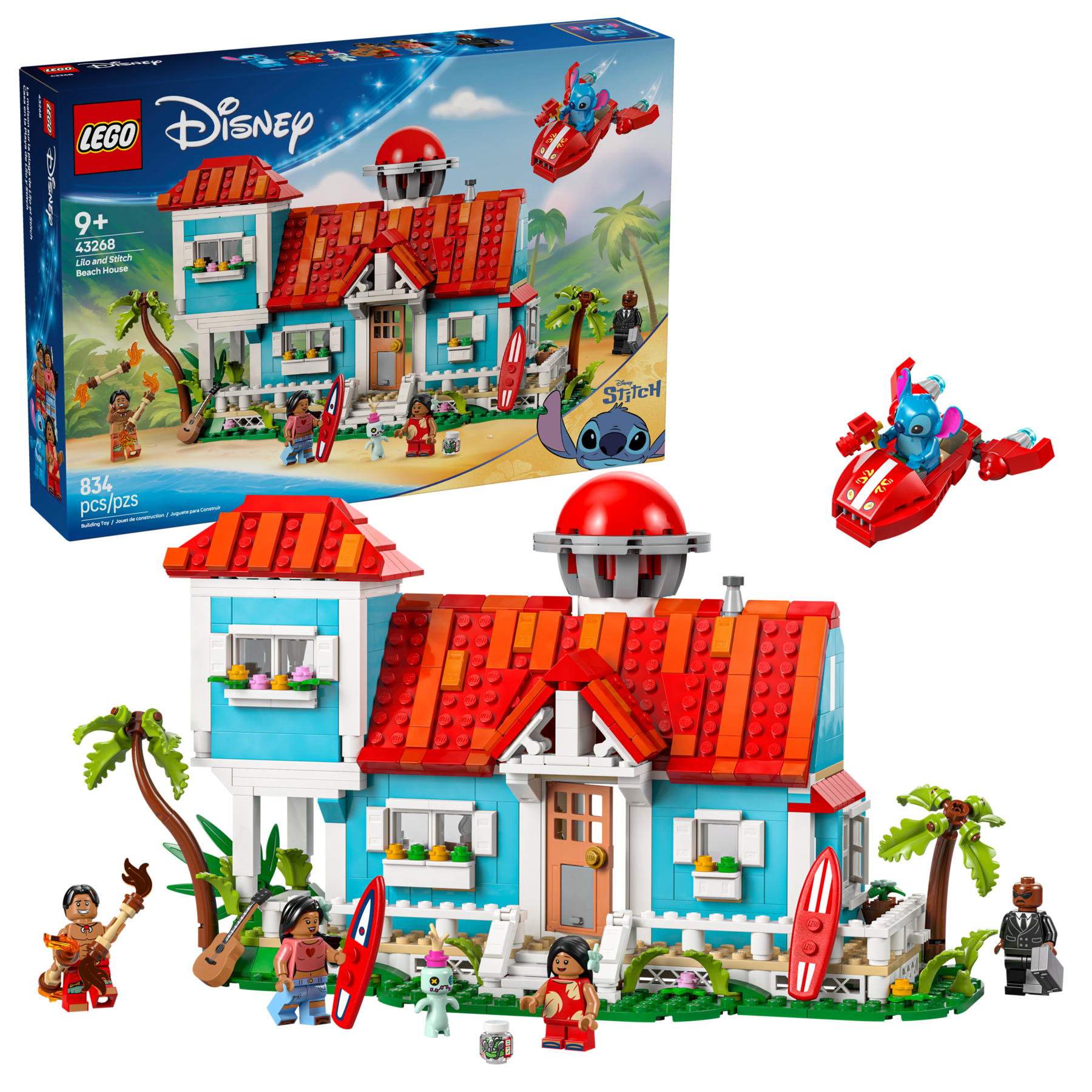 LEGO Disney Lilo and Stitch Beach House (Slightly Damaged Box)