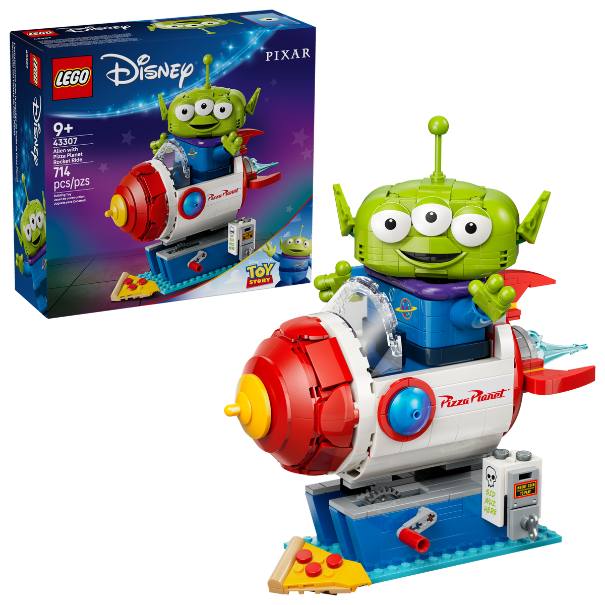 LEGO Disney Pixar Alien with Pizza Planet Rocket Ride Set 43307-Bricking Lebanon